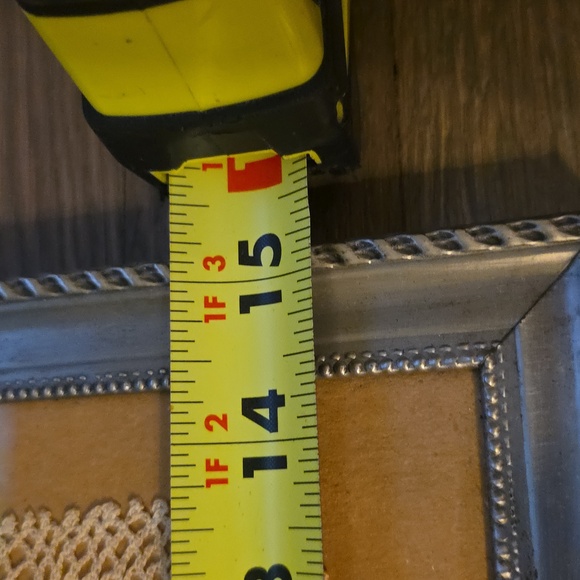 Filet Crochet Lace Doily W/ word "CAKE" Art w/Silver Frame VTG Celebration Party - Picture 9 of 9